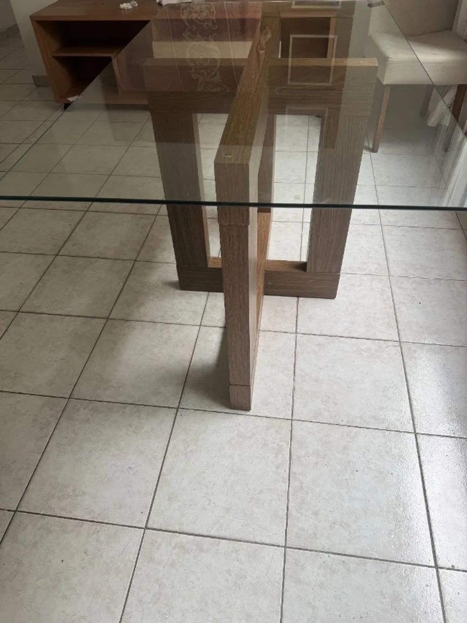 Rectangular Dining Table – Glass Top and MDF Legs64739714049154122