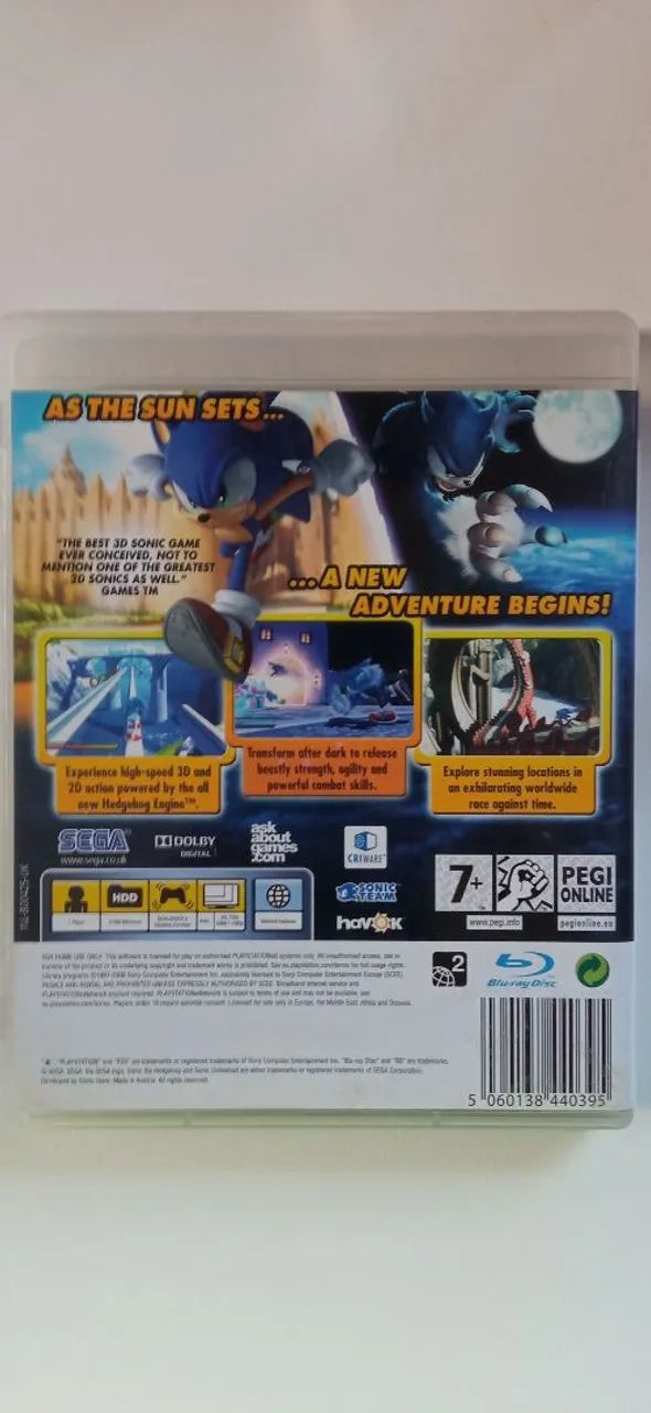 Jogo Sonic Unleashed Ps3 original usado fisico - Foto 2