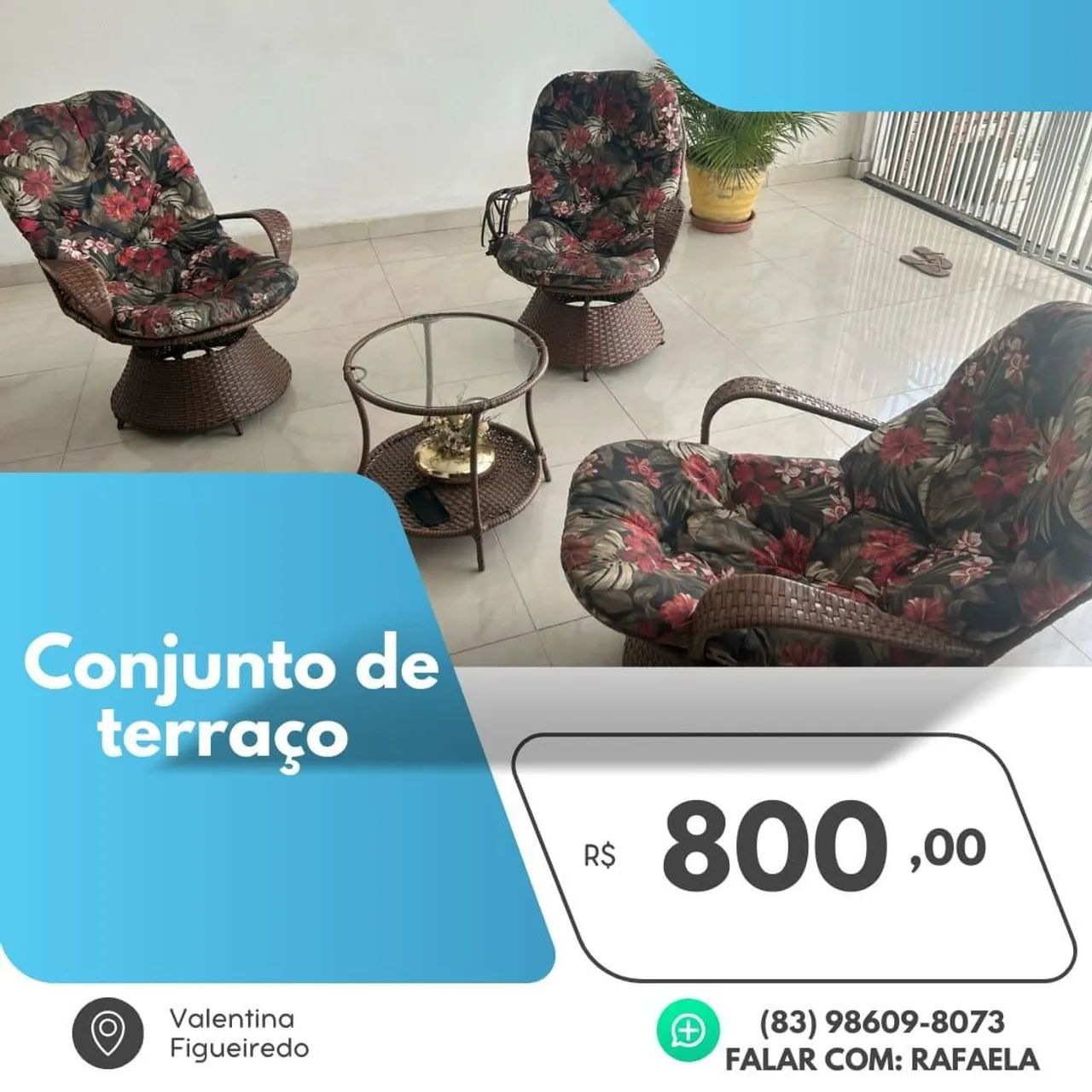 Conjunto de terraço em vime64850510374403121