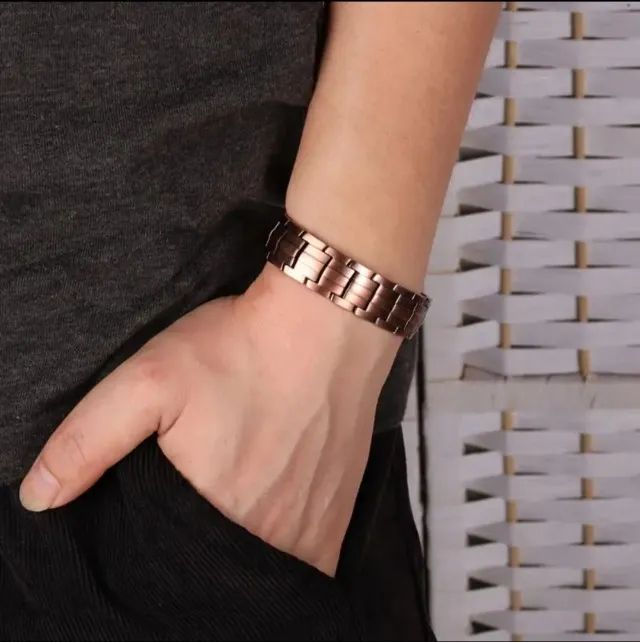 Pulseira  Masculina Cobre - Foto 4