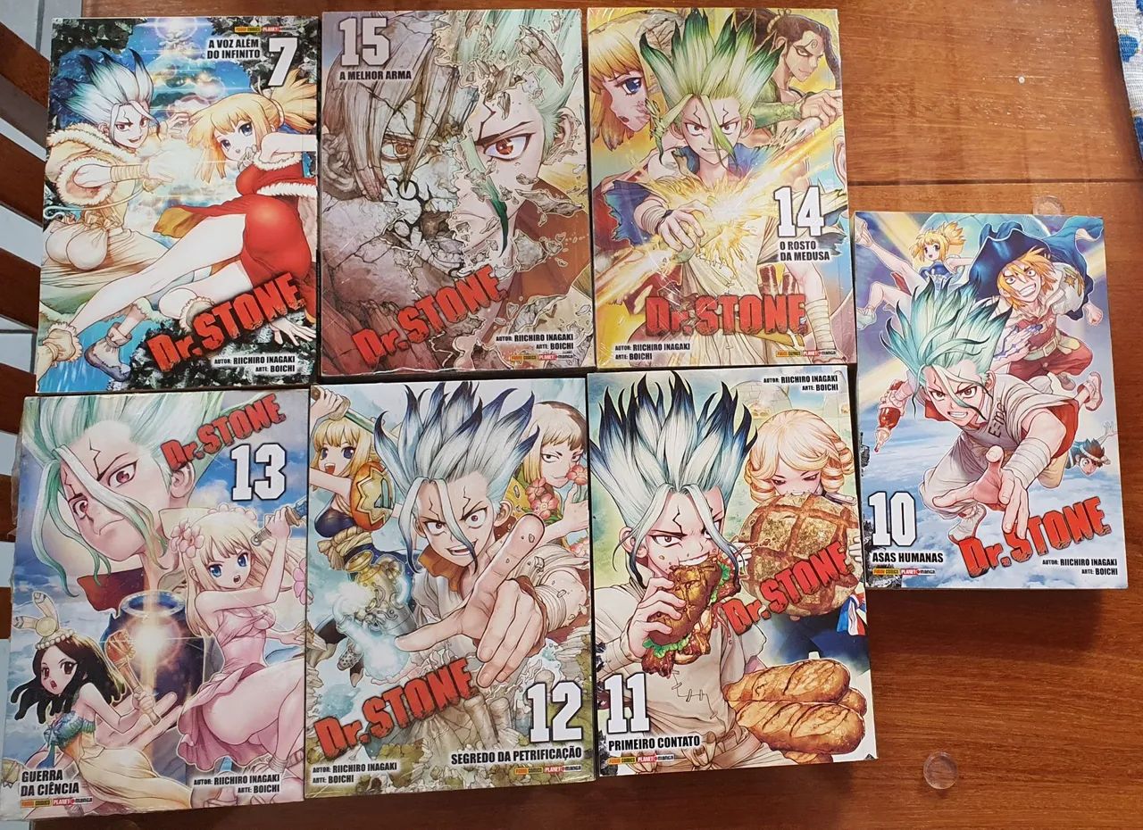 Conjunto mangás Dr. Stone 