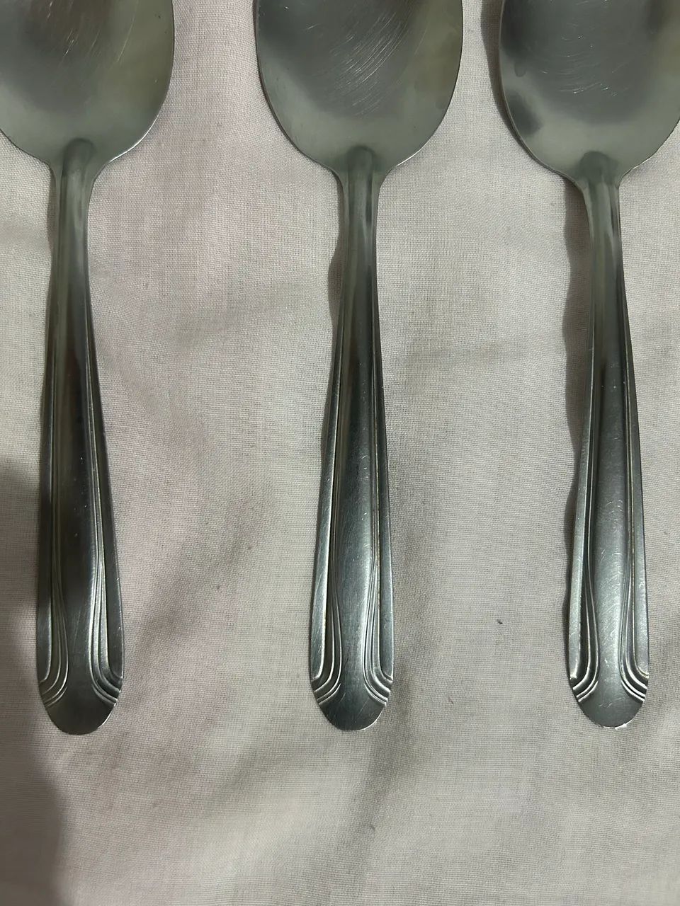 Conjunto com 3 colheres de mesa Elmo inox - antiguidades  - Foto 2