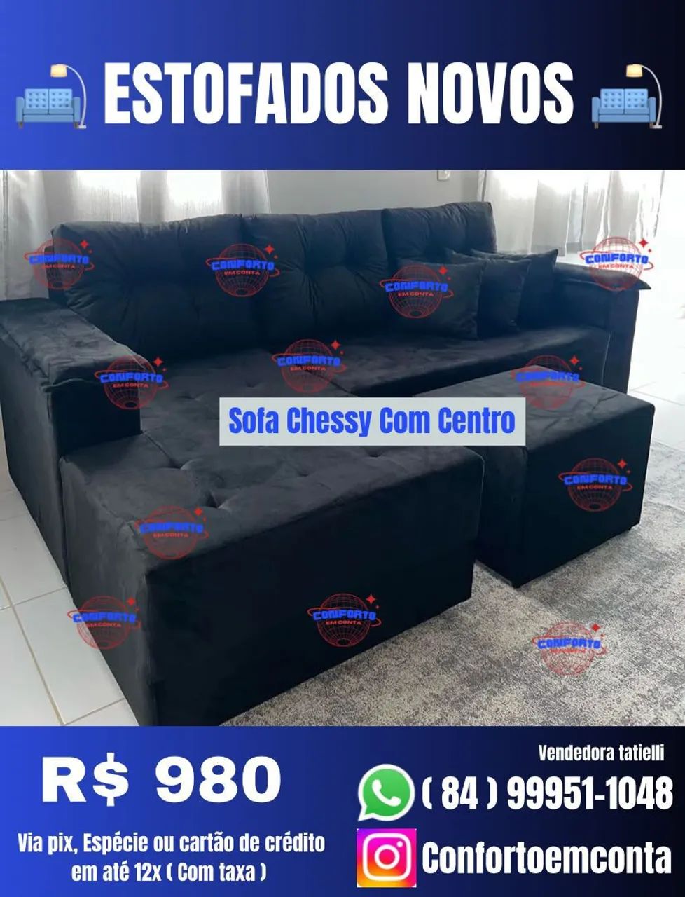 Sofá Chessy Com Centro - Novo diretamente da fábrica 