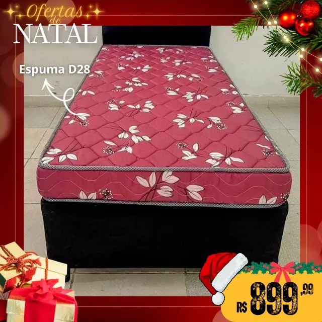 Cama Box Solteiro Espuma D28 Ofertas de Natal