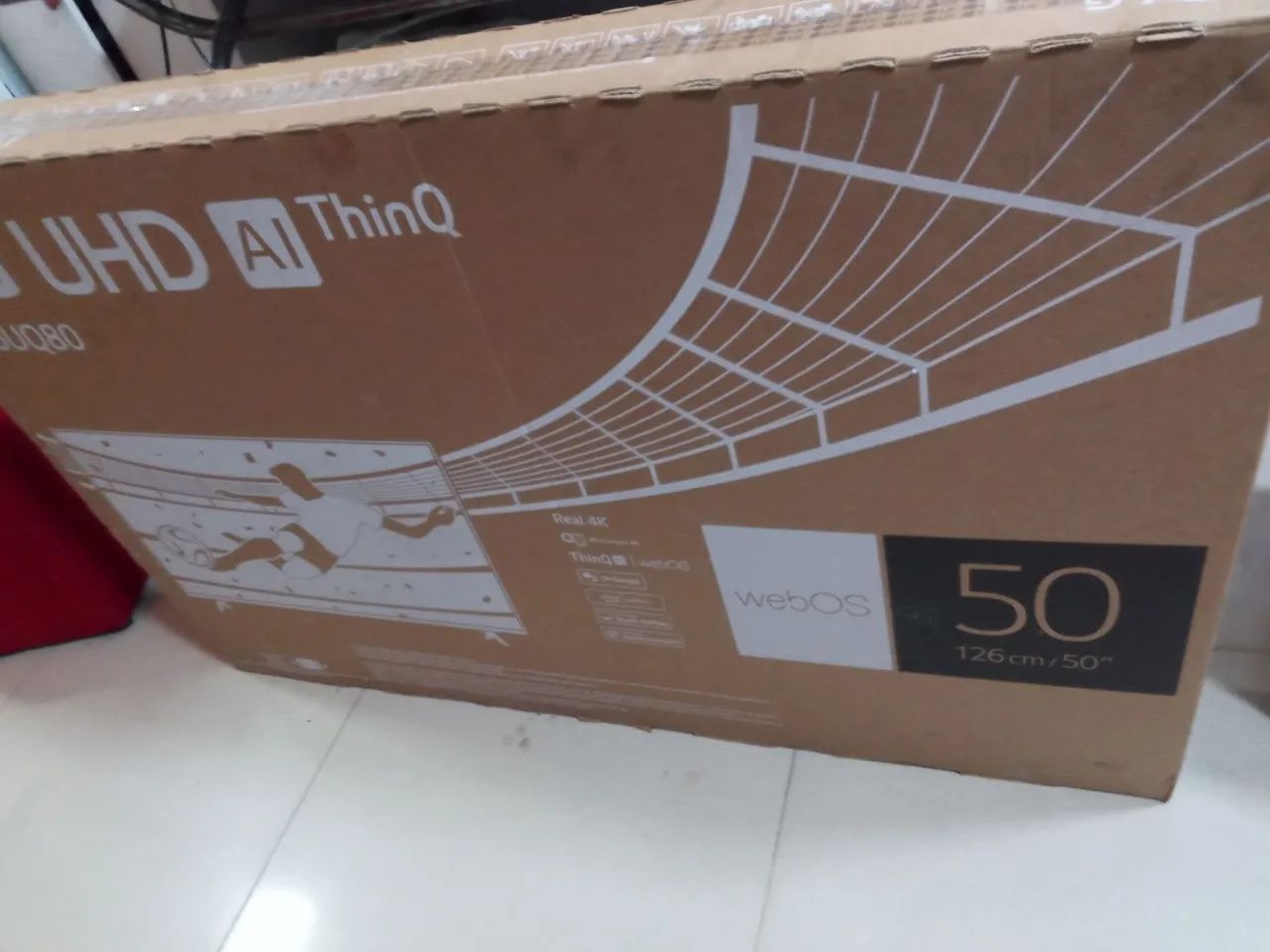 Smart TV LG 50 polegadas na caixa nova controle magic