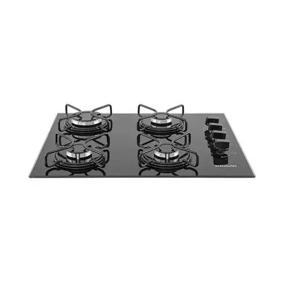 Fogão Cooktop 4 Bocas Suggar Esmaltado Preto - FAZEMOS ENTREGA!