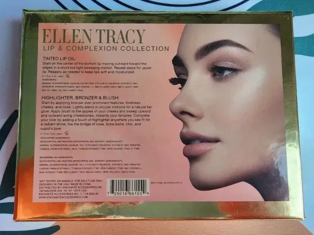 Conjunto Ellen Tracy para Lábios e Pele (4 Óleos Labiais, 1 Blush, 1 Bronzer, 1 Iluminador - Foto 5