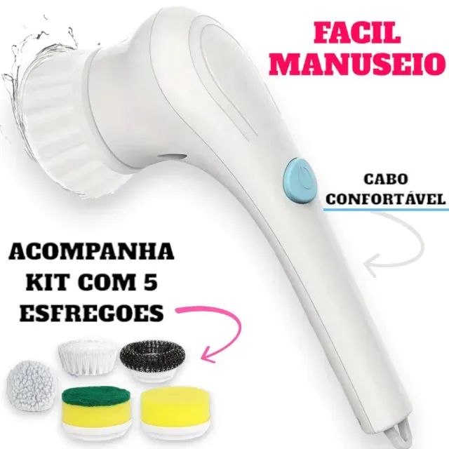  Escova Elétrica 5 em 1 Recarregável Múltiplas Superfícies IZEPOWER CLEAN - Foto 3