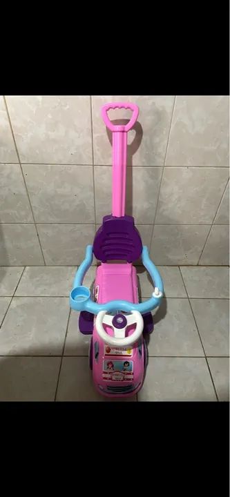 Carrinho de Empurrar Infantil Rosa - Foto 3