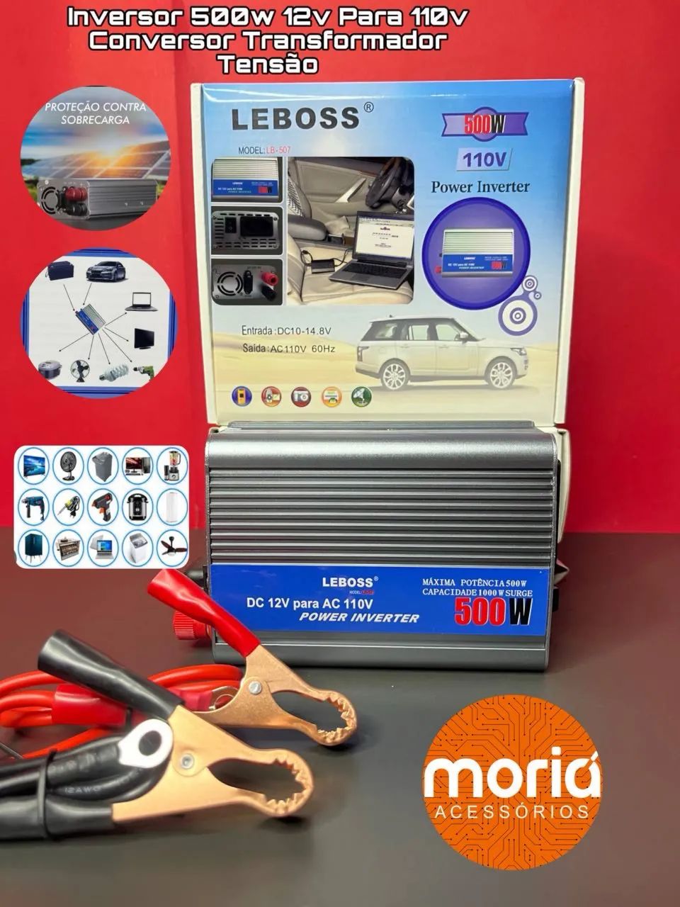 Inversor 500w 12v Para 110v Conversor Transformador Tensão - Foto 5