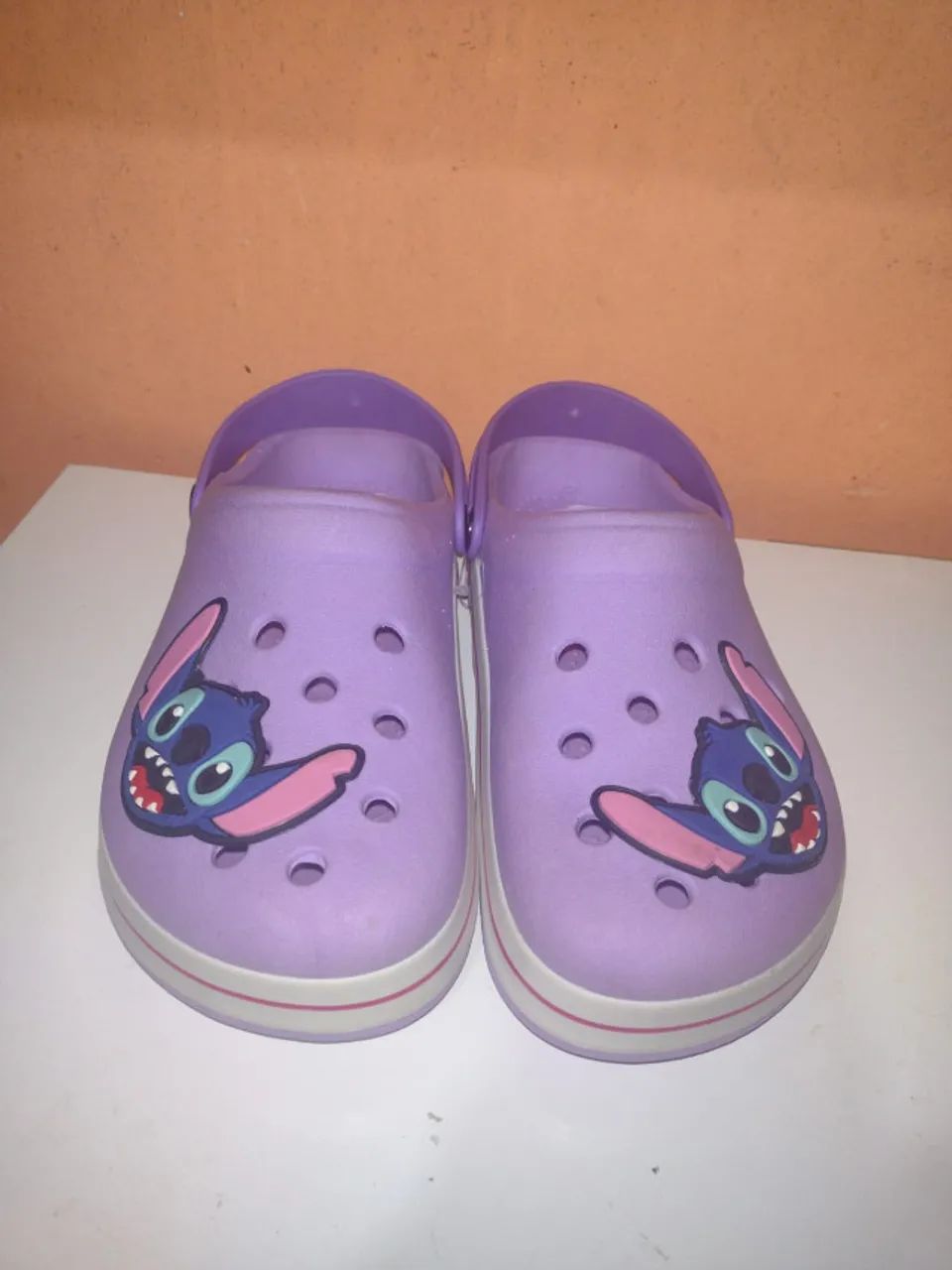 Sandália Babuche Stitch, tamanho 37, nova, lilás 