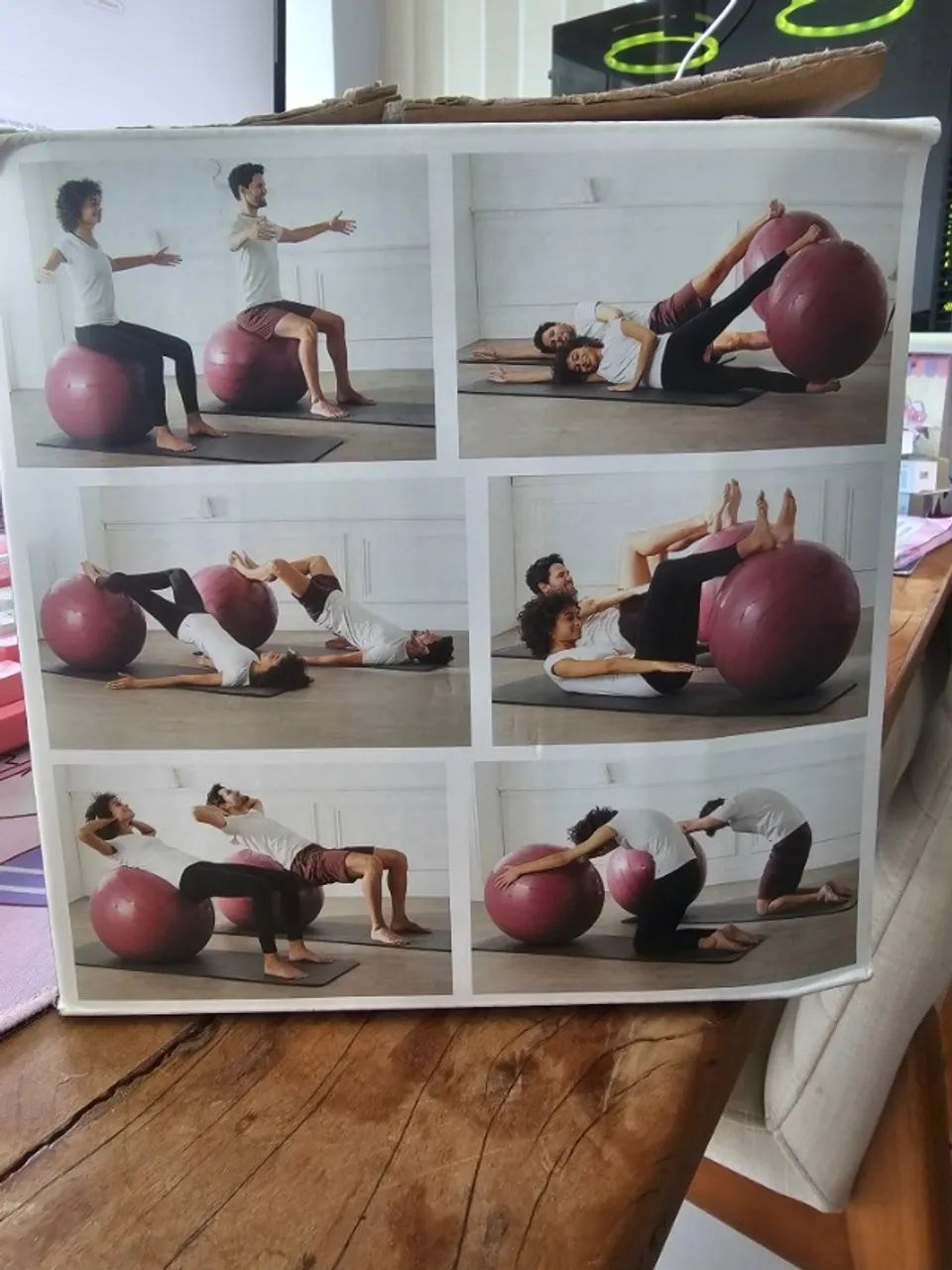 Bola de ginastica para pilates, yoga, academia, gestante - Foto 5