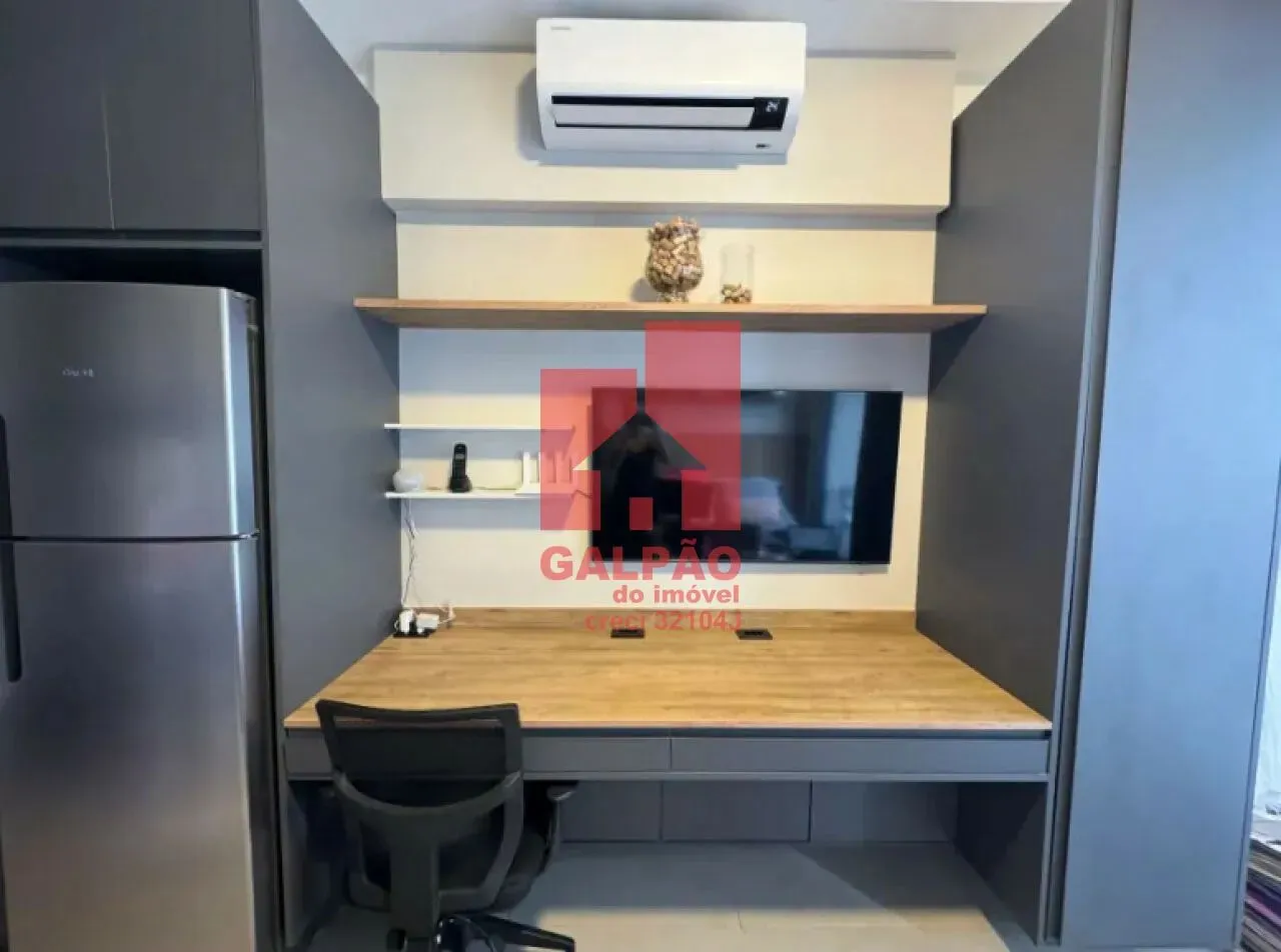 Studio novo, mobiliado, para alugar ou vender em Moema com 27m² sem vaga e muito lazer