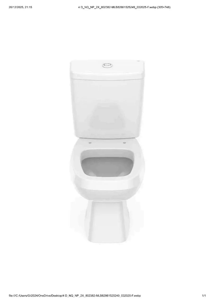 Bacia Com Caixa Acoplada Ecoflush 3/6 Lts P City Branco Celite - Foto 4