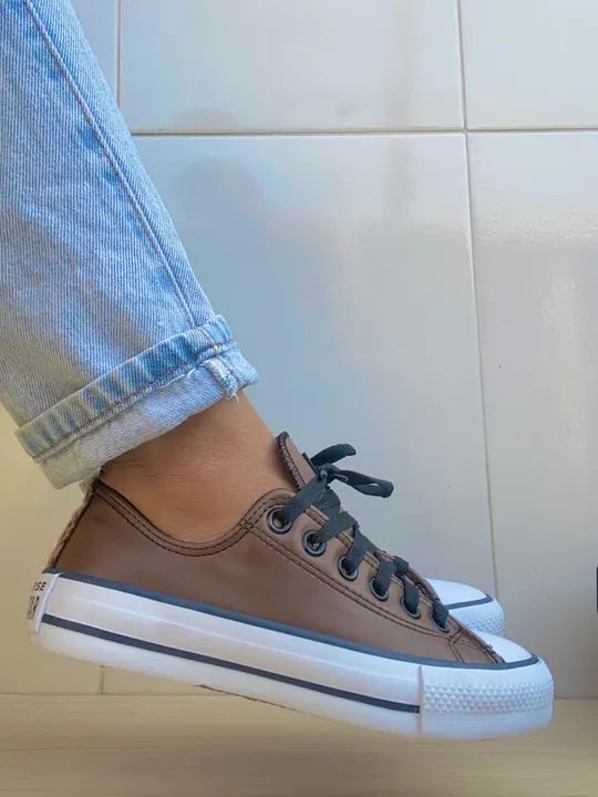 Tênis Converse All Star Couro sintético Marrom