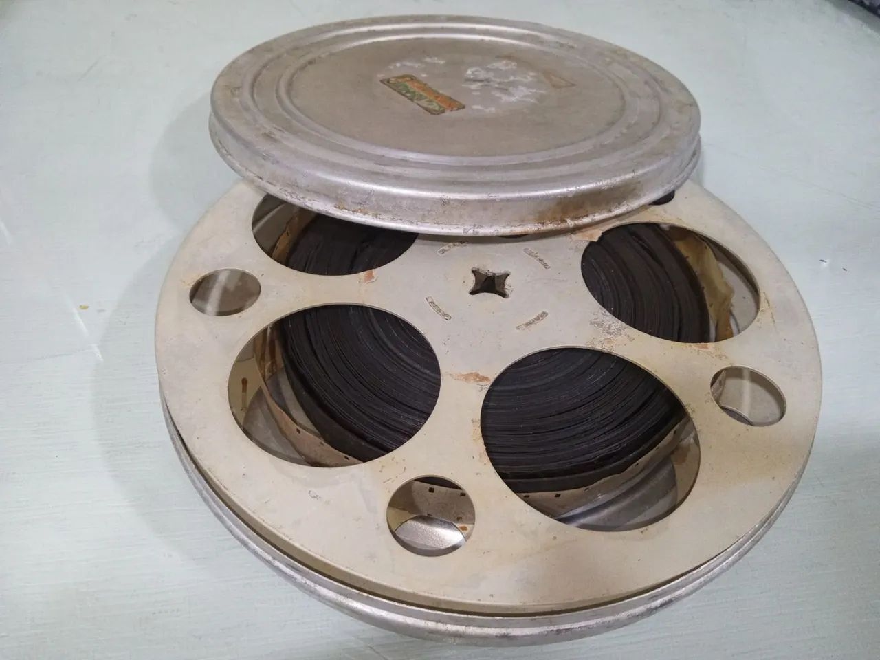 Carretel antigo 16 mm alumínio  - Foto 3