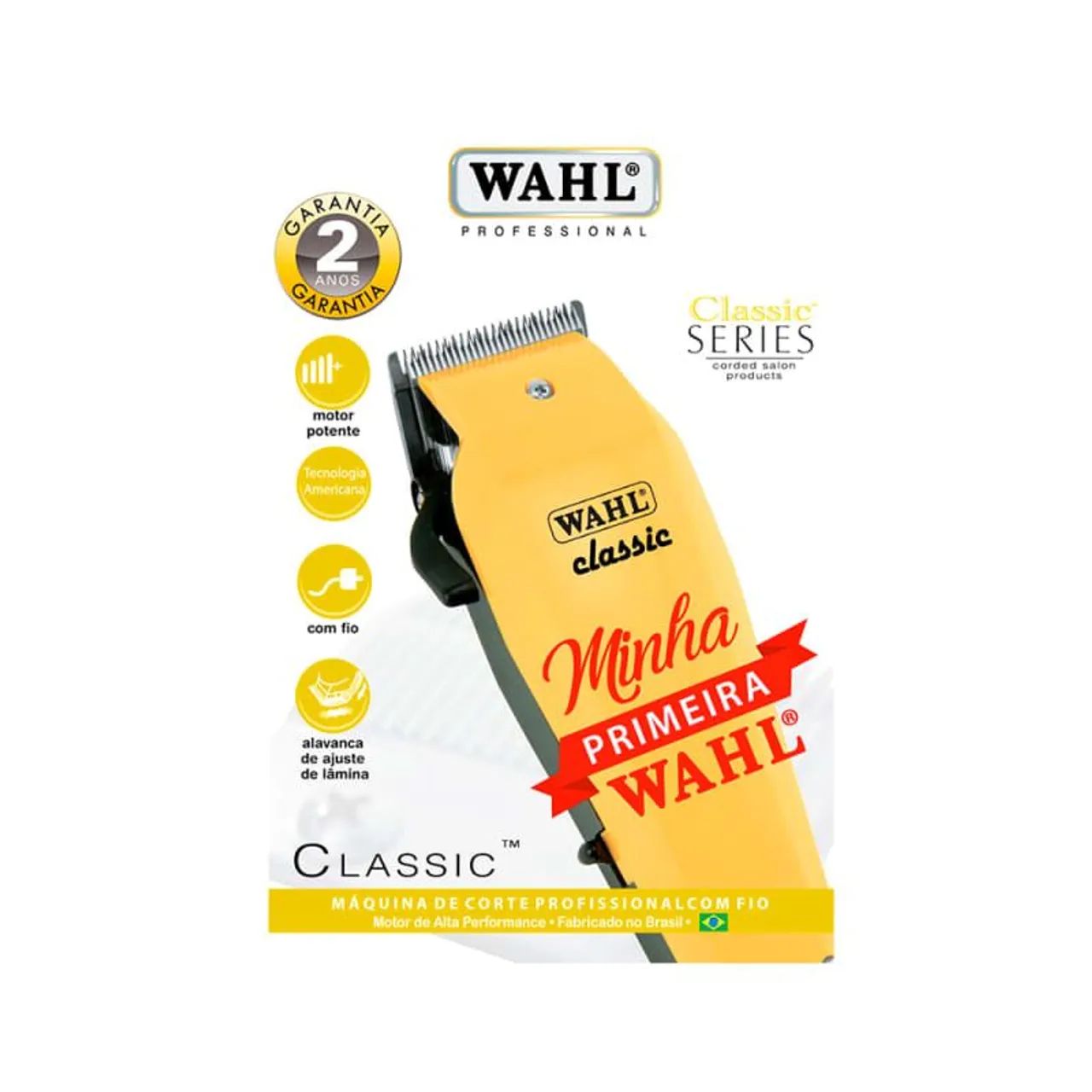 Máquina De Corte Wahl Classic Amarela 127v Amarela - Foto 5