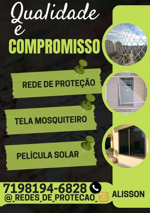 Tela de proteção para pets e crianças 
