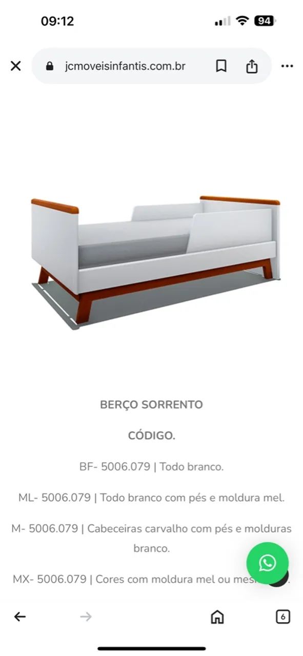 Quarto de bebê completo: berço, cômoda e porta fraldas - Foto 4