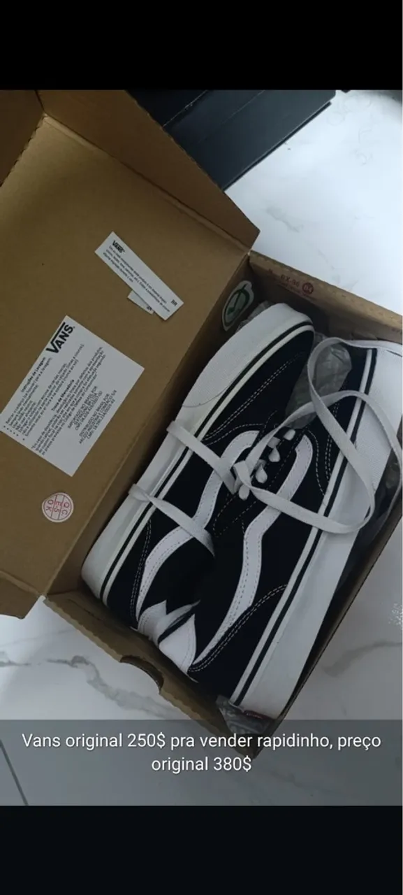 Tênis Vans Original - Preto e Branco
