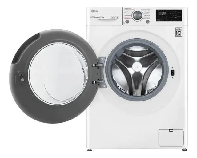 Lava E Seca Smart Lg 11kg Branca Vc5 Cv3011wg4a 220v C/ Nfe Branco - Foto 4