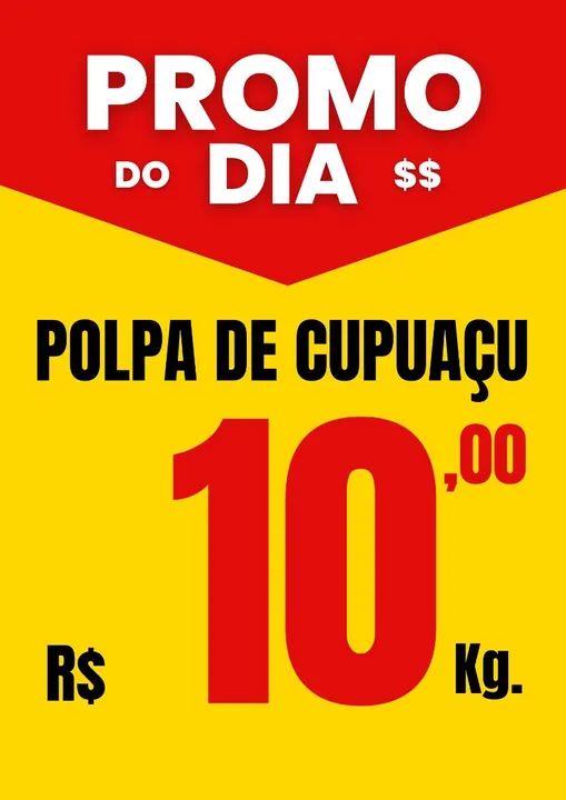 Polpa de Cupuaçu - Promoção do Dia!