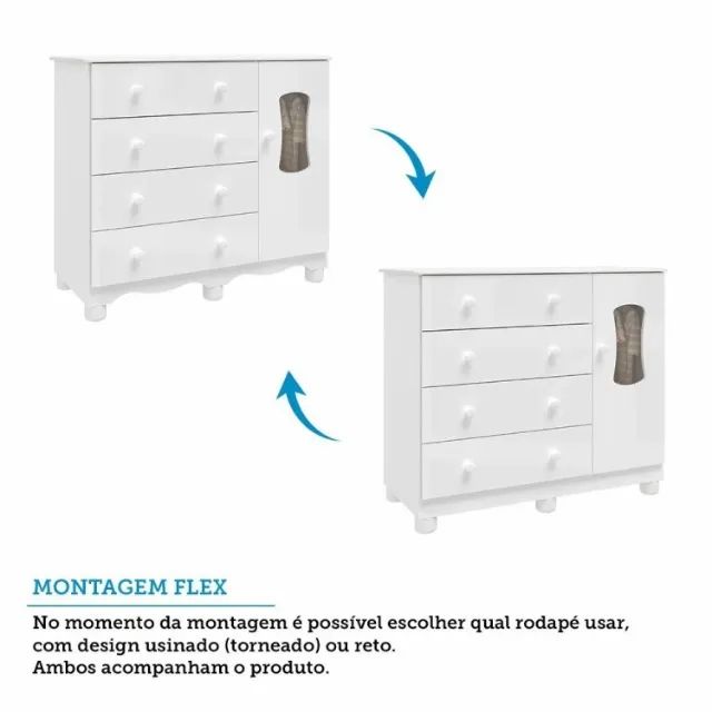 Comoda Infantil luna, 100% MDF - Peroba - Foto 4