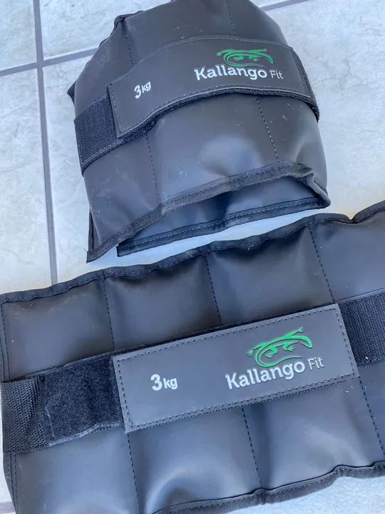 Caneleira Kallango Profissional Emborrachada Preta 3kg<br> - Foto 2