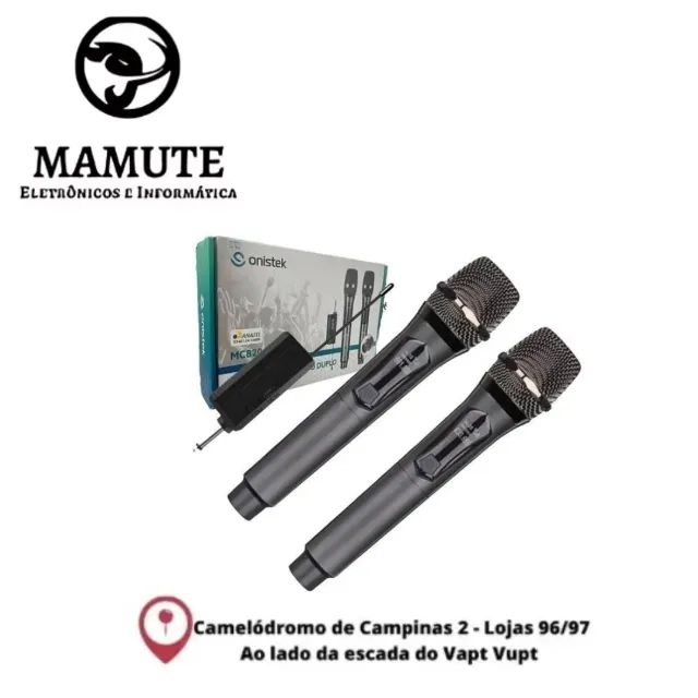 Microfone Duplo Sem Fio UHF ON-MC820 - Onistek