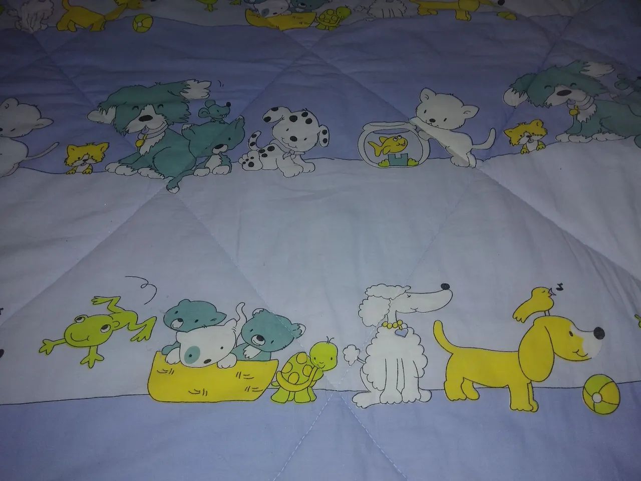 Edredom infantil com tema de animais