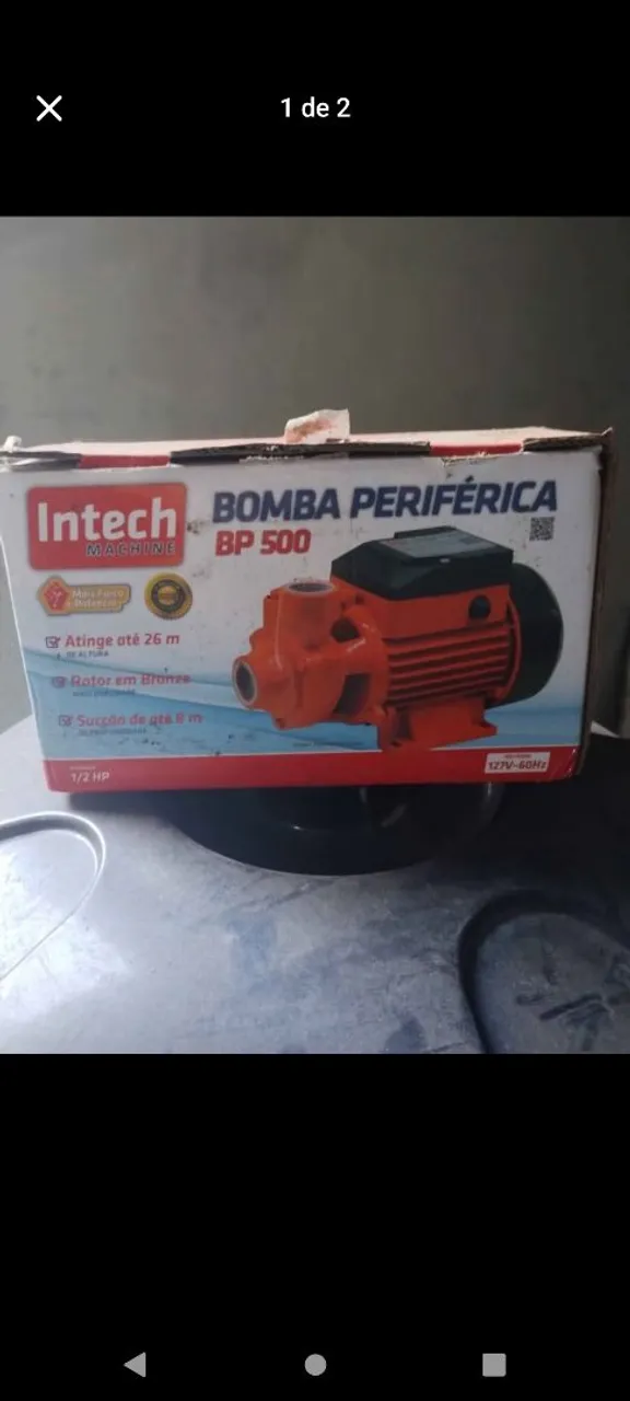 Bomba Periférica Intech BP 500 - 1/2 HP
