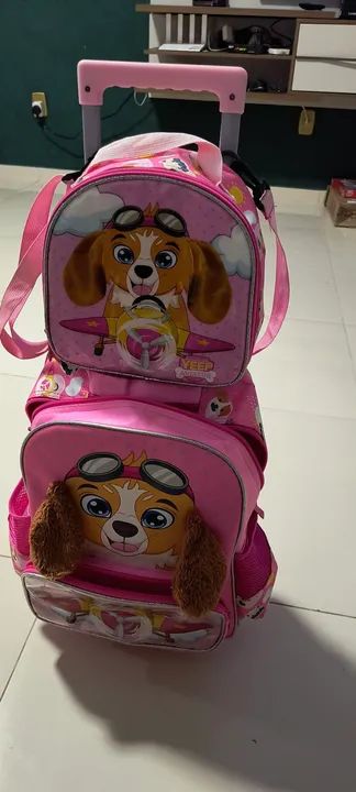 Mochila de rodinhas, Lancheira e Estojo  - Foto 3