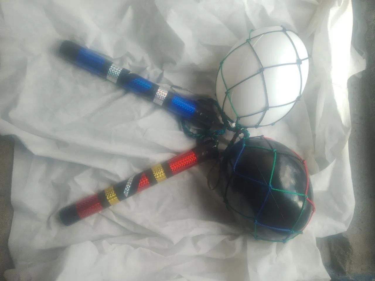 2 BOLAS TRANÇADAS DE BATE-BOLA COM O CABO PADRONIZADO  - Foto 3