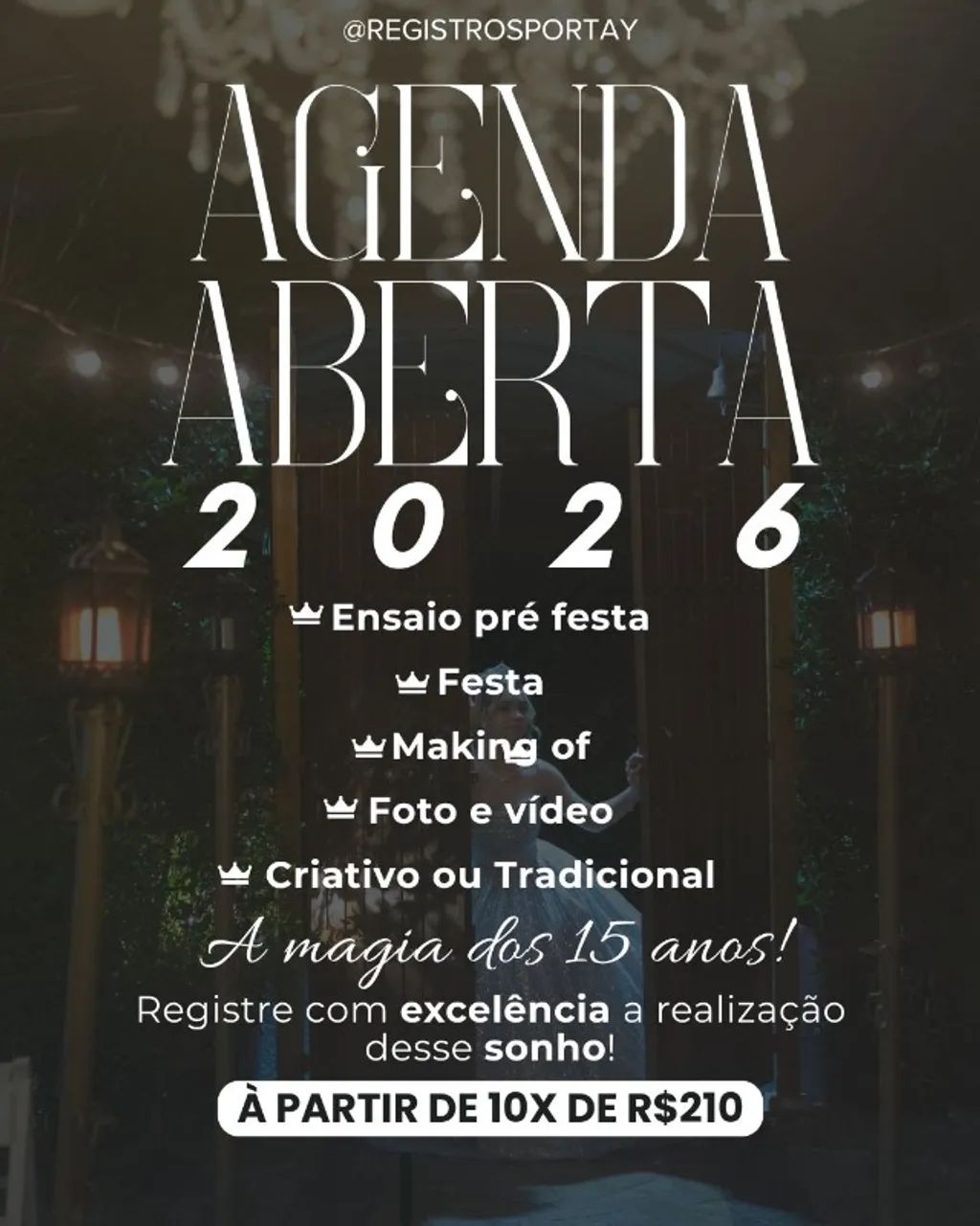 Fotografia para festa de debutante