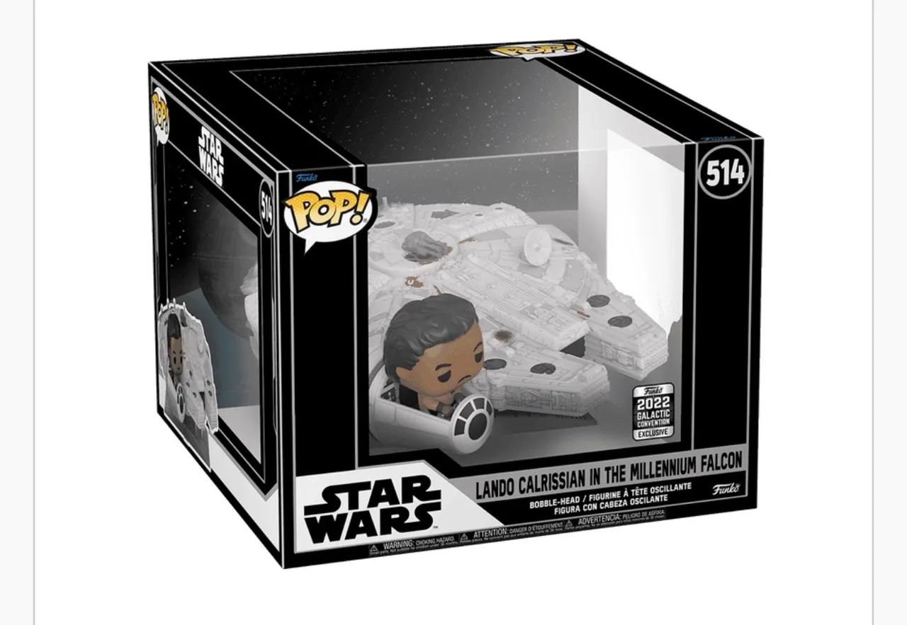 Funko pop deluxe Lando Carlrissian in millenium falcon