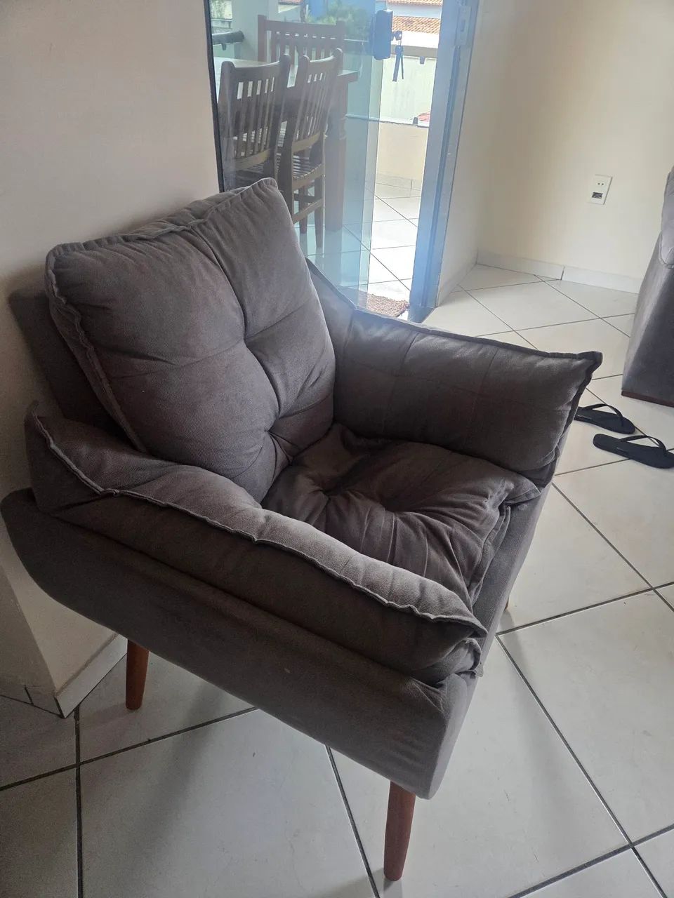 Poltrona Tecido Suede  - Foto 2