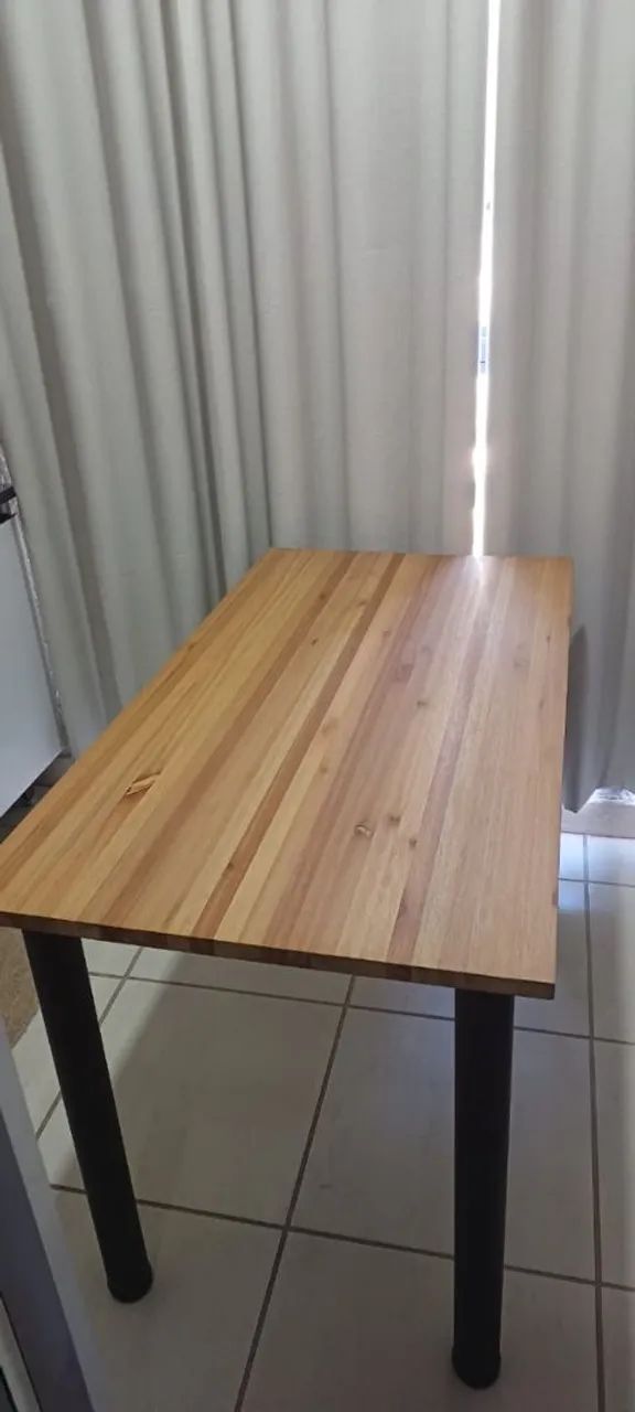Mesa de Madeira Estilo Industrial - Foto 2