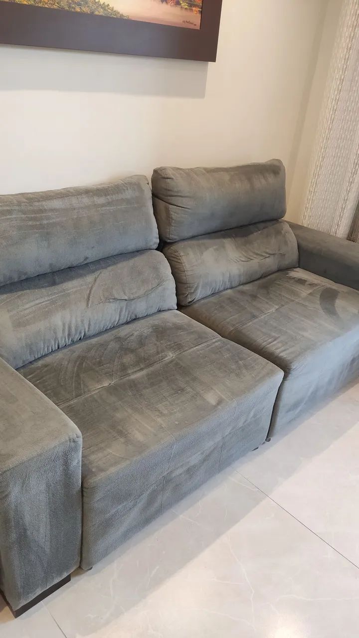 Sofá usado cinza - Foto 2
