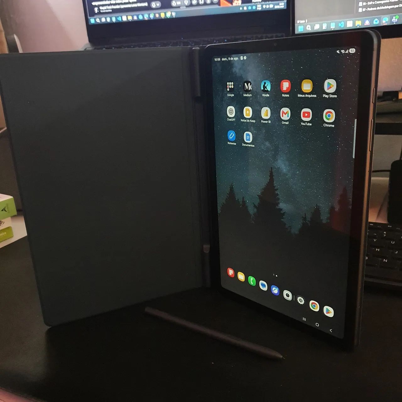 Tablet Samsung Galaxy Tab S6 Lite com caneta e capa
