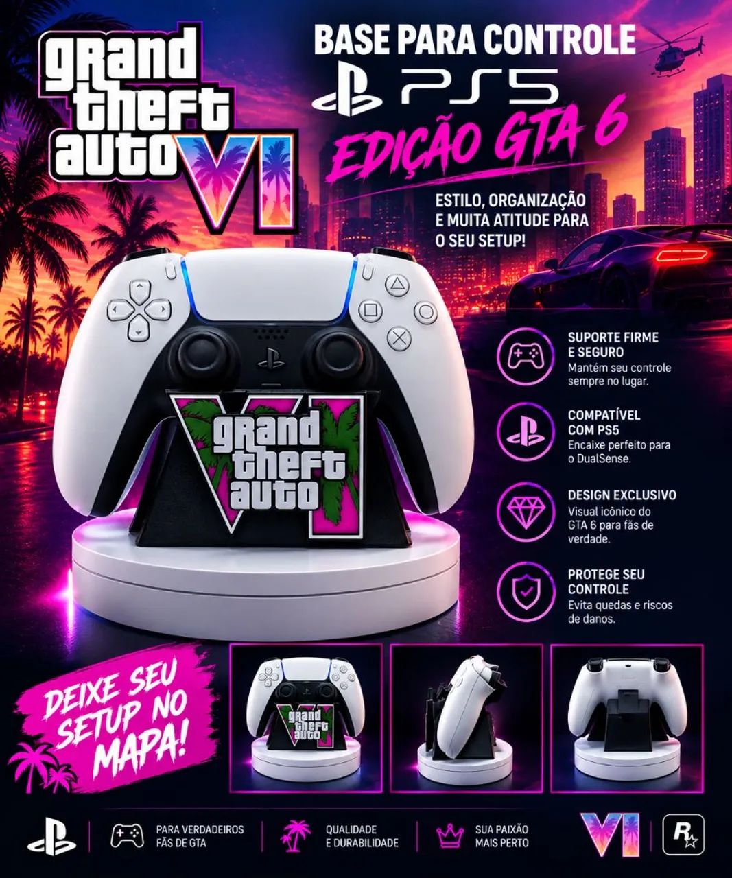 Base para Controle de PS5 e Xbox 