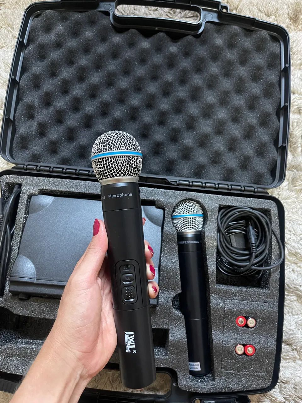 Microfone JWL U585 sem fio longo alcance  - Foto 2