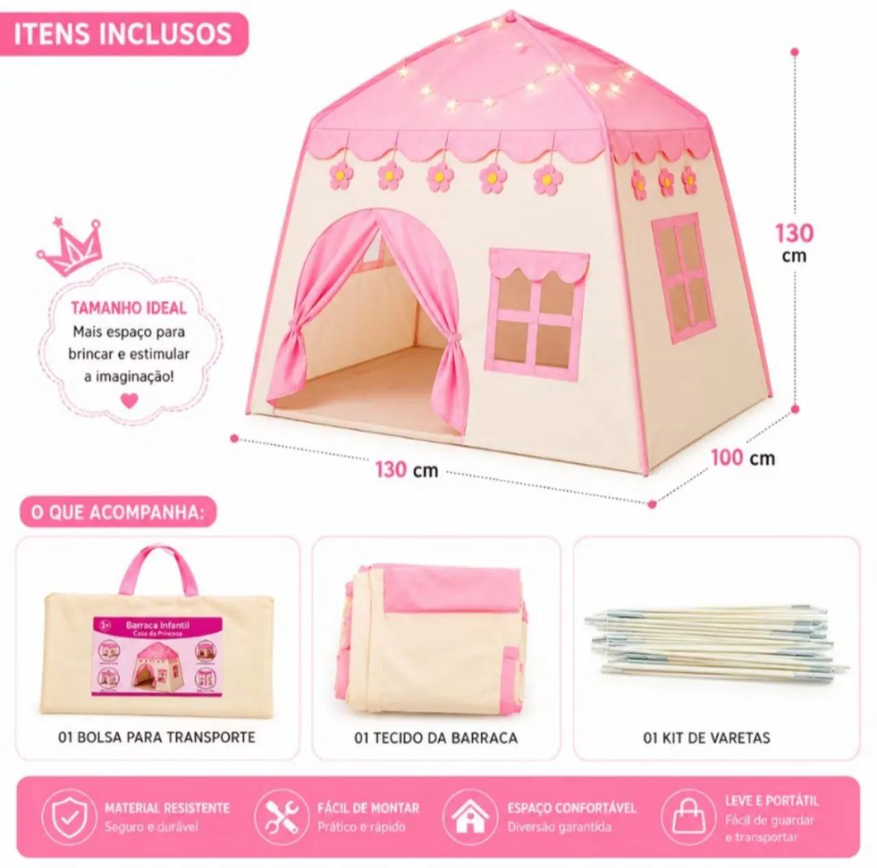 Barraca infantil para meninas  - Foto 3