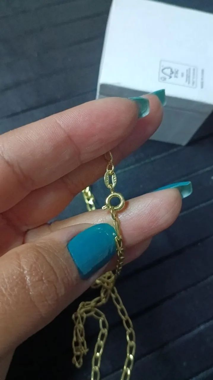 Colar dourado banhado a ouro 18 k - Foto 5