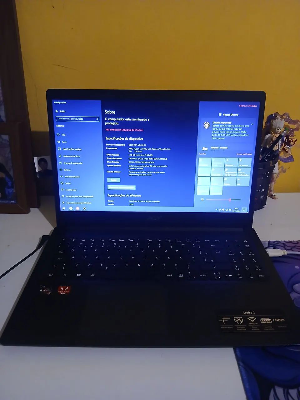 Notebook Ryzen 5 3500U 12Gb de RAM - Foto 5