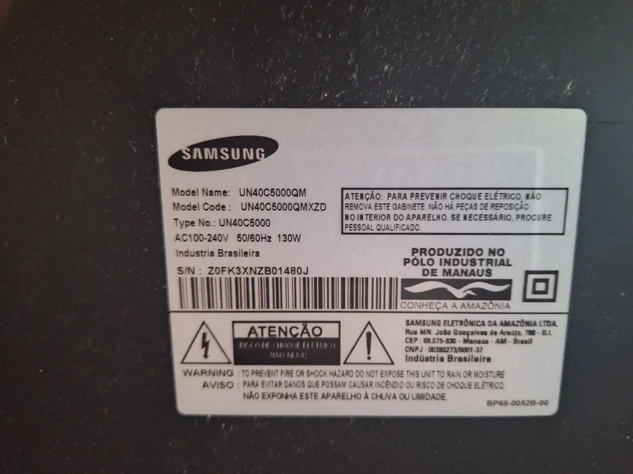 TV Samsung 40 pol. com defeito - Foto 4