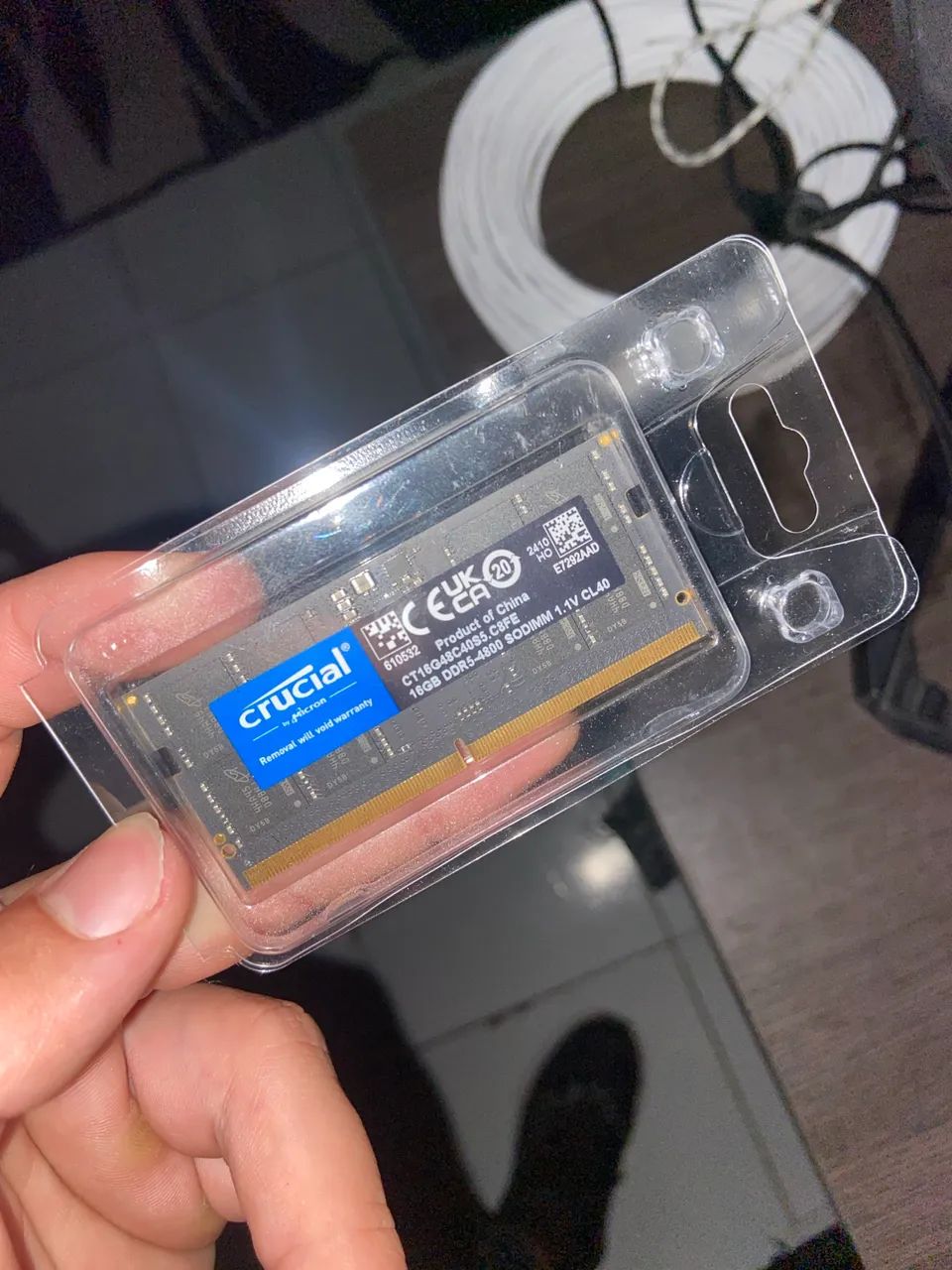 Memoria DDR5 1x16gb 4800mhz ( com um problema)