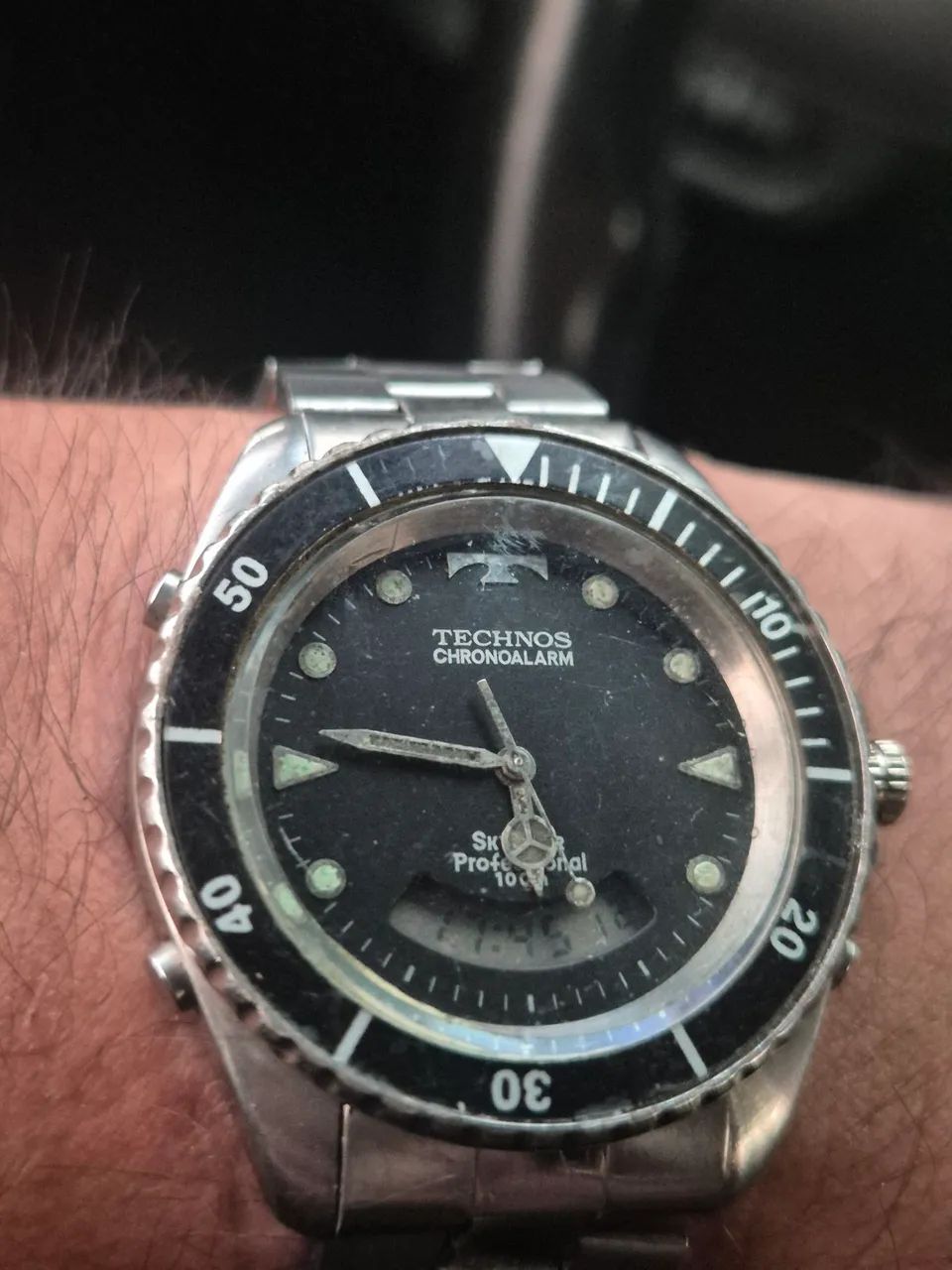 Relógio TECHNOS SKYDIVER PROFISSIONAL CHRONOALARM -  FUNCIONANDO TUDO  - Foto 2