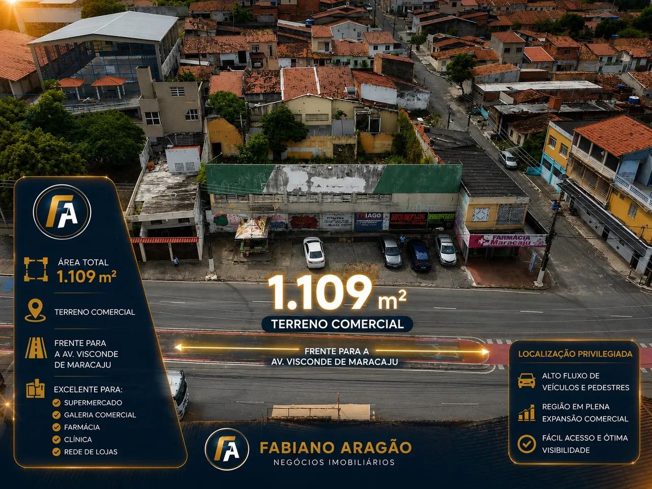 Excelente terreno comercial na Visconde de Maracaju - 1.100 m2
