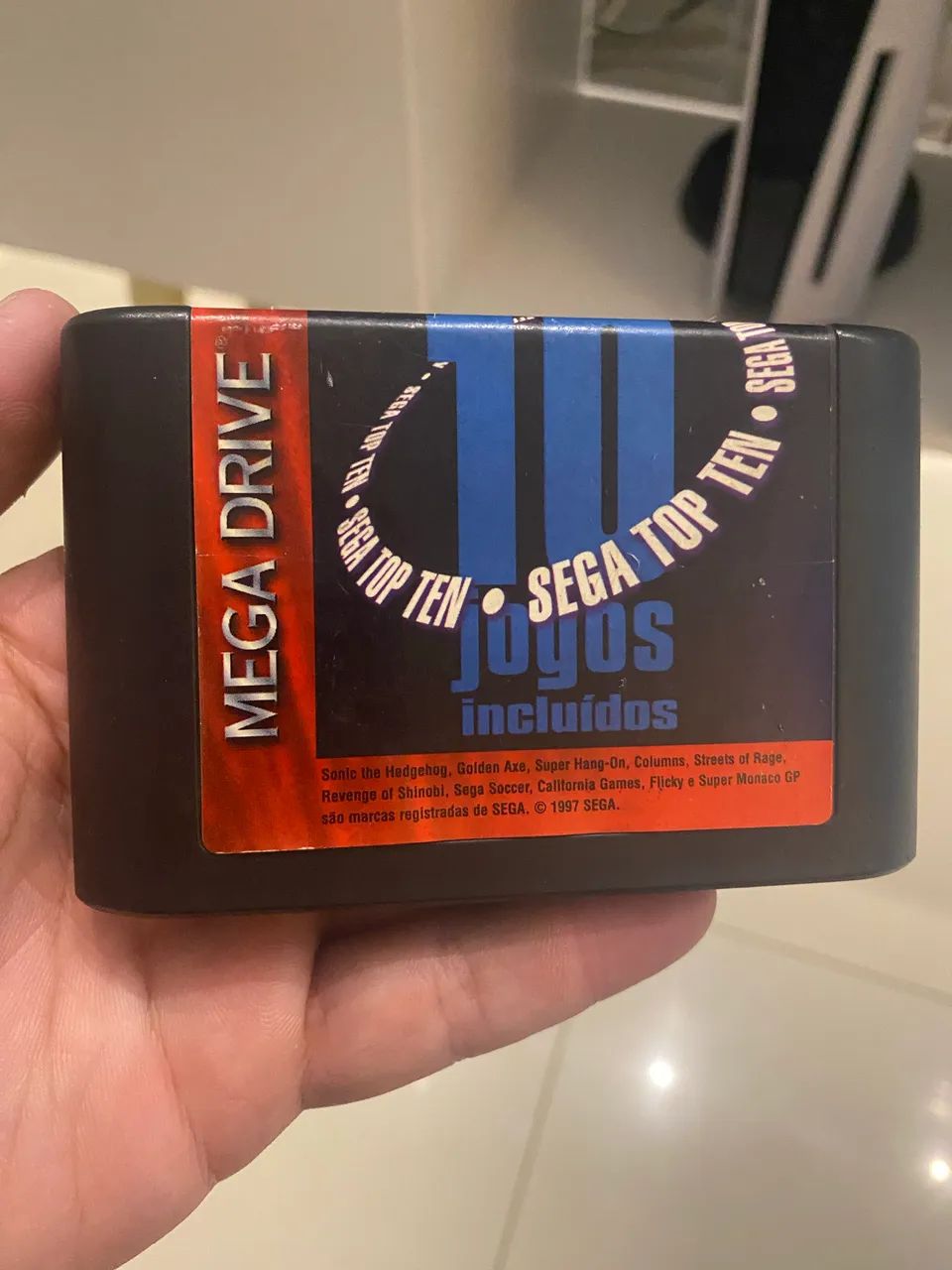 Cartucho original Sega TecToy Mega Drive - 10 em 1 - Jogos de