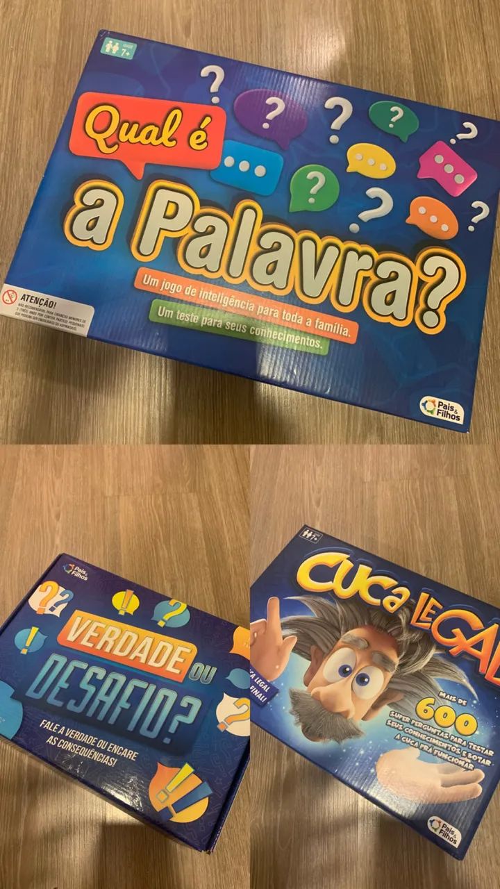 Kit com 3 jogos de tabuleiro 